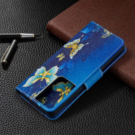 Housse Samsung Galaxy S21 Ultra 5G Papillons Rois