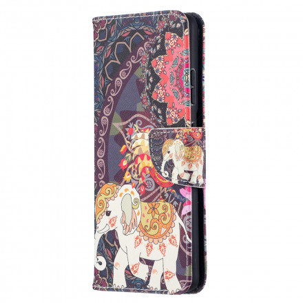 Housse Samsung Galaxy S21 Ultra 5G Mandala Éléphants Ethniques Housse Samsung Galaxy S21 Ultra 5G Mandala Éléphants Ethniques