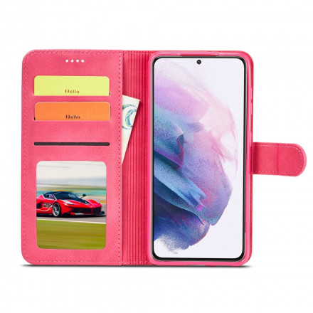 Housse Samsung Galaxy S21 5G LC.IMEEKE Effet Cuir