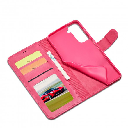Housse Samsung Galaxy S21 5G LC.IMEEKE Effet Cuir