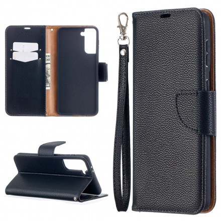 Housse Samsung Galaxy S21 Plus  5G Litchi Rabat Oblique