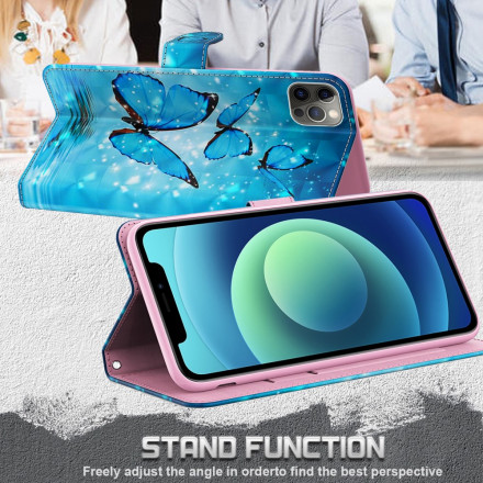 Housse Samsung Galaxy A32 5G Light Spot Papillons Bleus Volants Housse Samsung Galaxy A32 5G Light Spot Papillons Bleus Volants