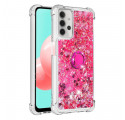 Coque Samsung Galaxy A32 5G / M32 5G Paillettes avec Anneau-Support