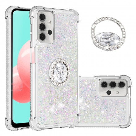 Coque Samsung Galaxy A32 5G Paillettes avec Anneau-Support Coque Samsung Galaxy A32 5G Paillettes avec Anneau-Support