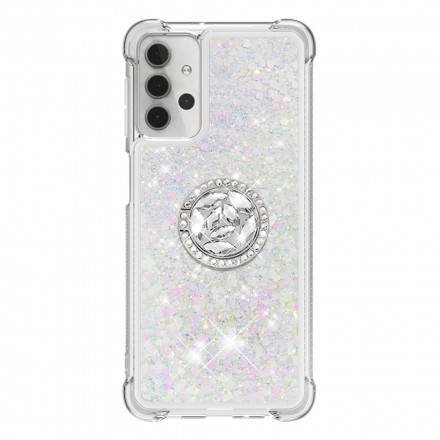 Coque Samsung Galaxy A32 5G Paillettes avec Anneau-Support Coque Samsung Galaxy A32 5G Paillettes avec Anneau-Support