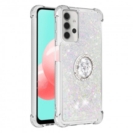 Coque Samsung Galaxy A32 5G Paillettes avec Anneau-Support Coque Samsung Galaxy A32 5G Paillettes avec Anneau-Support