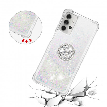 Coque Samsung Galaxy A32 5G Paillettes avec Anneau-Support Coque Samsung Galaxy A32 5G Paillettes avec Anneau-Support