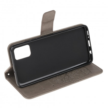 Housse Samsung Galaxy A32 5G Arbre et Hiboux à Lanière