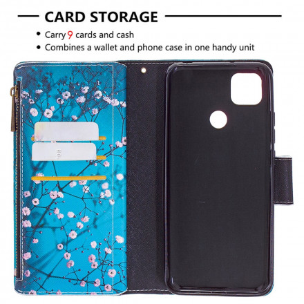 Housse Xiaomi Redmi 9C Poche Zippée Arbre