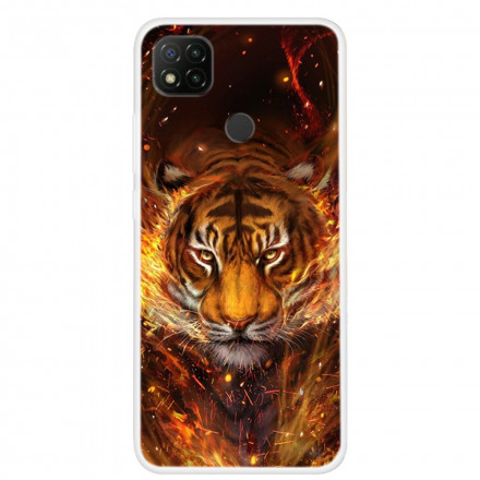Coque Xiaomi Redmi 9C Tigre de Feu
