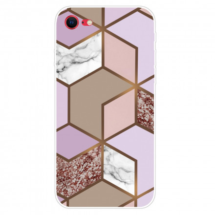 Coque iPhone SE 2 / 8 / 7 Marbre Géométrique