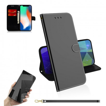 Housse iPhone XS Simili Cuir Couverture Miroir Housse iPhone XS Simili Cuir Couverture Miroir