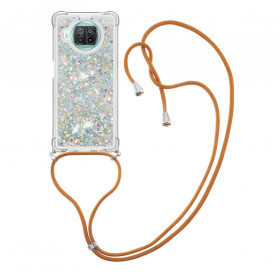 Coque Xiaomi Mi 10T Lite 5G / Redmi Note 9 Pro 5G Paillettes avec Cordon