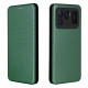 Flip Cover Xiaomi Mi 11 Ultra Fibre Carbone avec Anneau Support