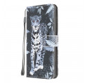Housse Samsung Galaxy XCover 5 Léopard à Lanière