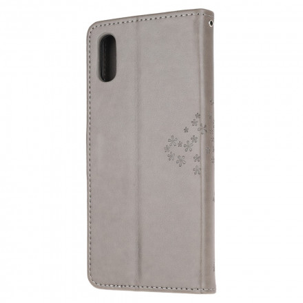 Housse Samsung Galaxy XCover 5 Arbre et Hiboux à Lanière