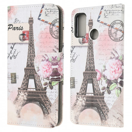 Housse Moto G30 / Moto G10 Tour Eiffel Rétro Housse Moto G30 / Moto G10 Tour Eiffel Rétro
