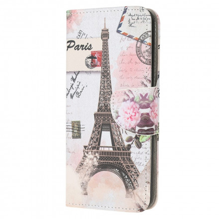Housse Moto G30 / Moto G10 Tour Eiffel Rétro Housse Moto G30 / Moto G10 Tour Eiffel Rétro