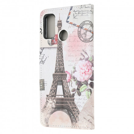 Housse Moto G30 / Moto G10 Tour Eiffel Rétro Housse Moto G30 / Moto G10 Tour Eiffel Rétro