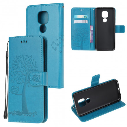 Housse Moto G9 Play Papillons et Fleurs à Lanière
