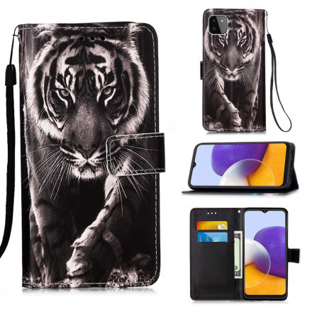 Housse Samsung Galaxy A22 5G Tigre de Nuit Housse Samsung Galaxy A22 5G Tigre de Nuit