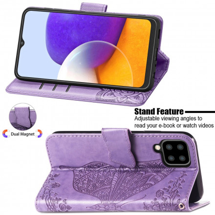 Housse Samsung Galaxy A22 4G Demi Papillons
