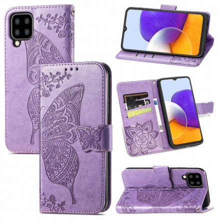 Housse Samsung Galaxy A22 4G Demi Papillons