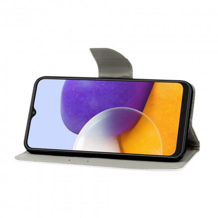 Housse Samsung Galaxy A22 5G Papillon et Lotus Housse Samsung Galaxy A22 5G Papillon et Lotus