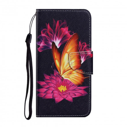 Housse Samsung Galaxy A22 5G Papillon et Lotus Housse Samsung Galaxy A22 5G Papillon et Lotus