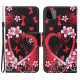 Housse Samsung Galaxy A22 5G Fleurs et Coeurs avec Lanière Housse Samsung Galaxy A22 5G Fleurs et Coeurs avec Lanière