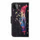 Housse Samsung Galaxy A22 5G Plume Colorée à Lanière Housse Samsung Galaxy A22 5G Plume Colorée à Lanière