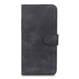 Housse Samsung Galaxy A22 5G Effet Cuir Mat Vintage KHAZNEH