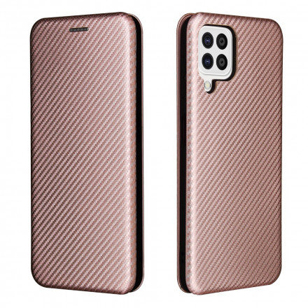 Flip Cover Samsung Galaxy A22 4G Fibre Carbone