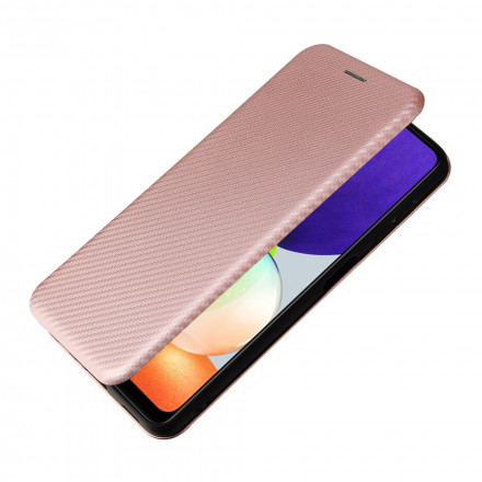 Flip Cover Samsung Galaxy A22 4G Fibre Carbone