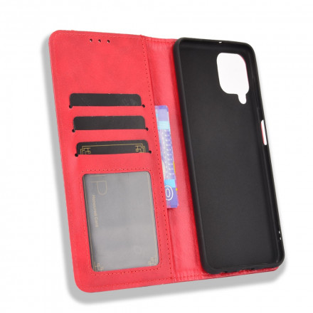 Flip Cover Samsung Galaxy A22 4G Effet Cuir Vintage Stylisé