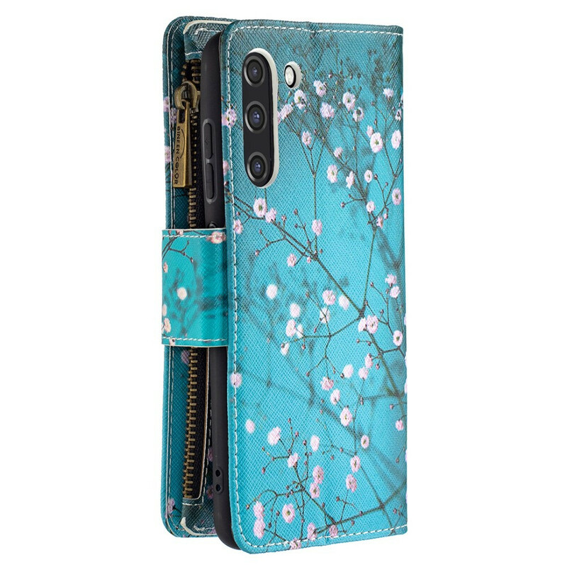 Housse Samsung Galaxy S21 FE Poche Zippée Arbre