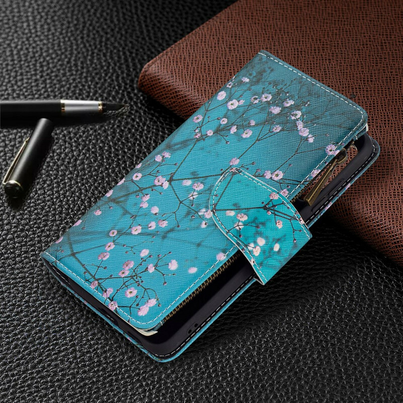 Housse Samsung Galaxy S21 FE Poche Zippée Arbre