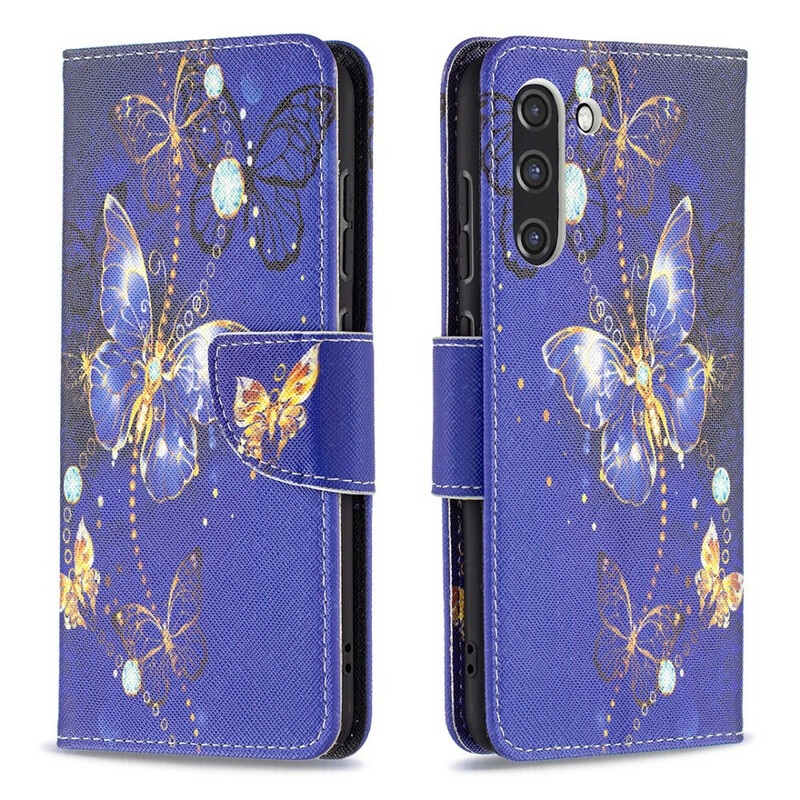 Housse Samsung Galaxy S21 FE Papillons Rois