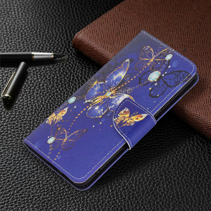 Housse Samsung Galaxy S21 FE Papillons Rois