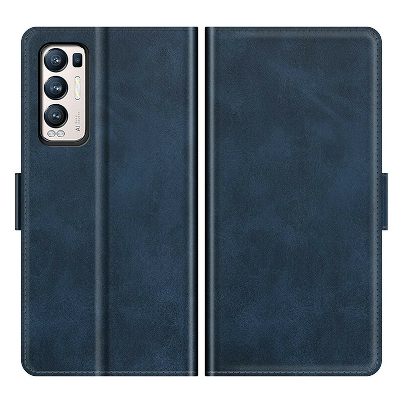 Housse Oppo Find X3 Neo Rabat Double Classique Housse Oppo Find X3 Neo Rabat Double Classique