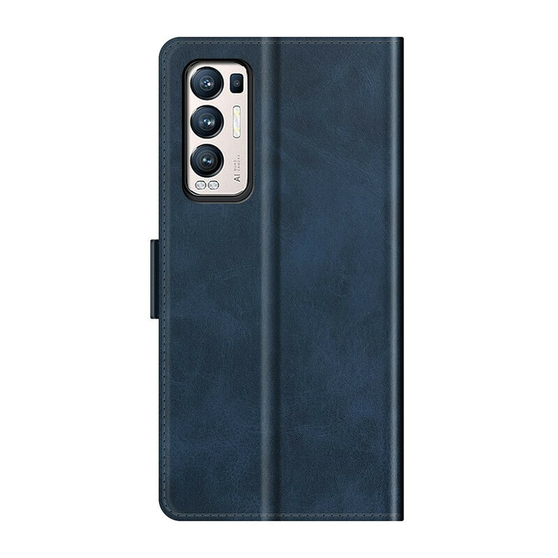 Housse Oppo Find X3 Neo Rabat Double Classique Housse Oppo Find X3 Neo Rabat Double Classique
