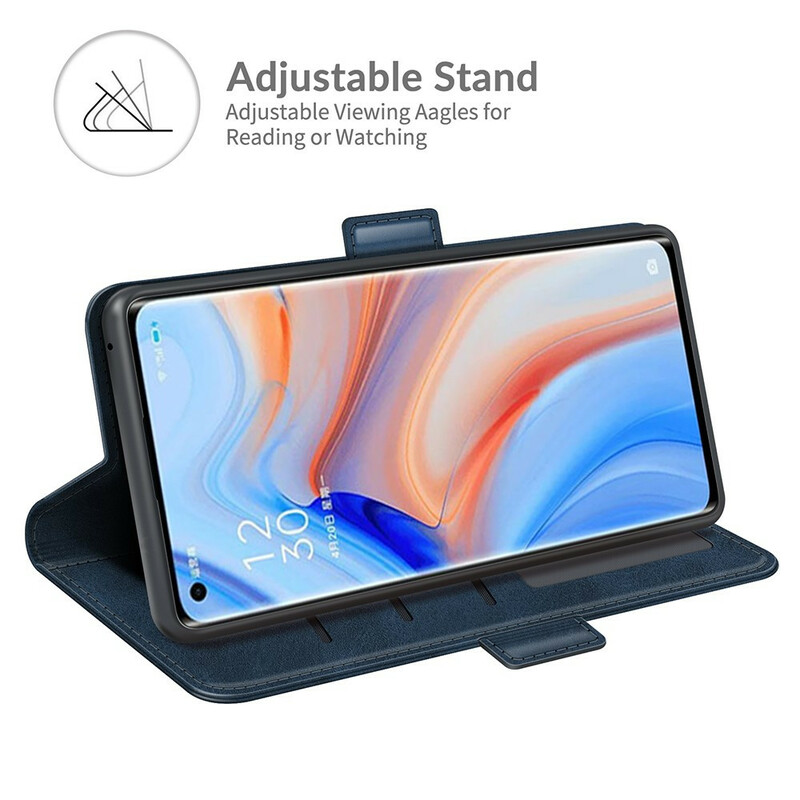 Housse Oppo Find X3 Neo Rabat Double Classique Housse Oppo Find X3 Neo Rabat Double Classique
