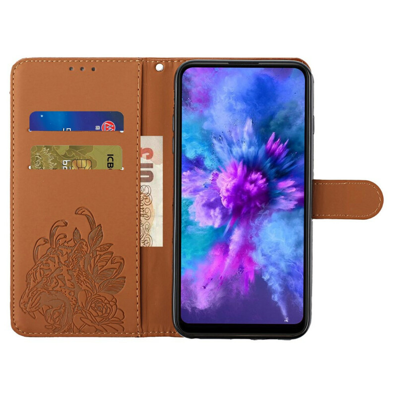 Housse Samsung Galaxy A02s Tigre Baroque à Lanière