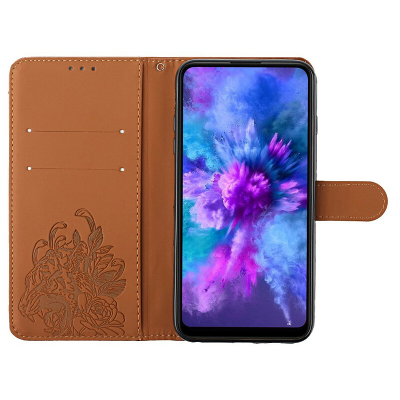 Housse Samsung Galaxy A02s Tigre Baroque à Lanière