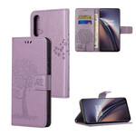 Housse OnePlus Nord CE 5G Arbre et Hiboux à Lanière