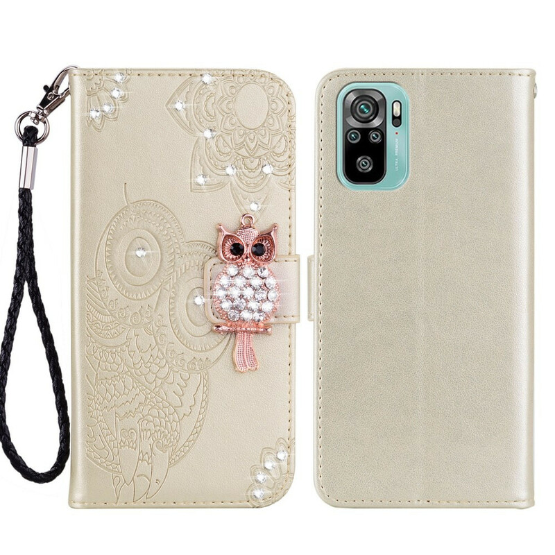 Housse Xiaomi Redmi Note 10 / Note 10s Hibou Mandala et Breloque Housse Xiaomi Redmi Note 10 / Note 10s Hibou Mandala et Breloque