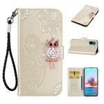Housse Xiaomi Redmi Note 10 / Note 10s Hibou Mandala et Breloque Housse Xiaomi Redmi Note 10 / Note 10s Hibou Mandala et Breloque