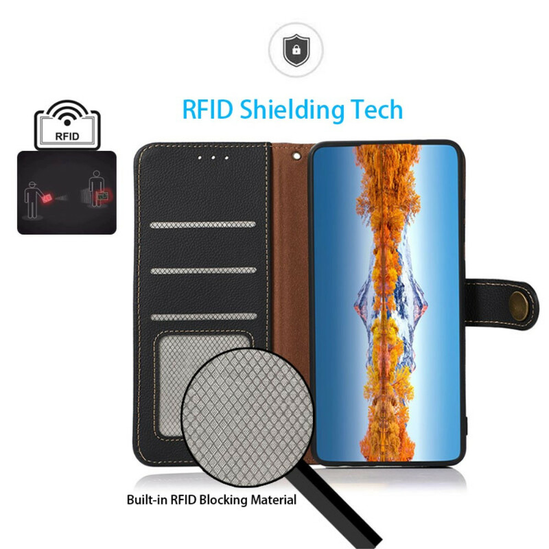 Housse Xiaomi Redmi Note 10 5G / Poco M3 Pro 5G Cuir Véritable KHAZNEH RFID Housse Xiaomi Redmi Note 10 5G / Poco M3 Pro 5G Cuir Véritable KHAZNEH RFID