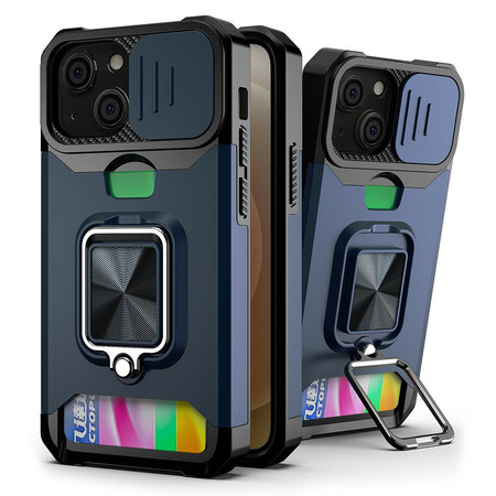 Coque iPhone 13 Mini Multi-Fonctionnelle Protège-Lentilles