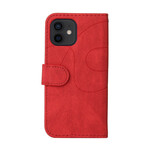 Housse iPhone 13 Mini Simili Cuir Bicolore Signature Housse iPhone 13 Mini Simili Cuir Bicolore Signature
